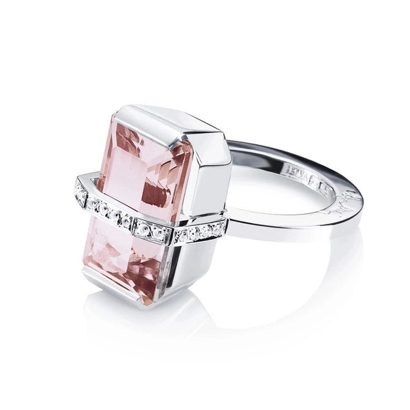 Bend Over Morganite White Gold von Efva Attling, Schneller Versand - Nordicspectra.de