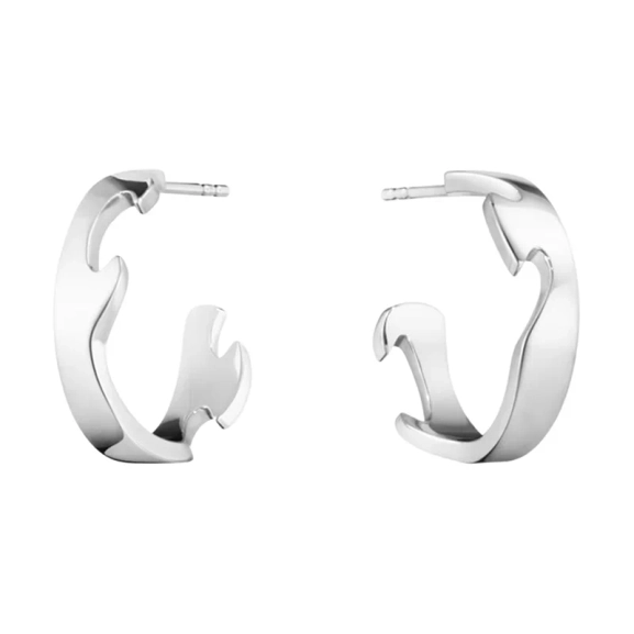Fusion Large Hoops White Gold - Georg Jensen - Designschmuck mit schnellen und sicheren Lieferungen