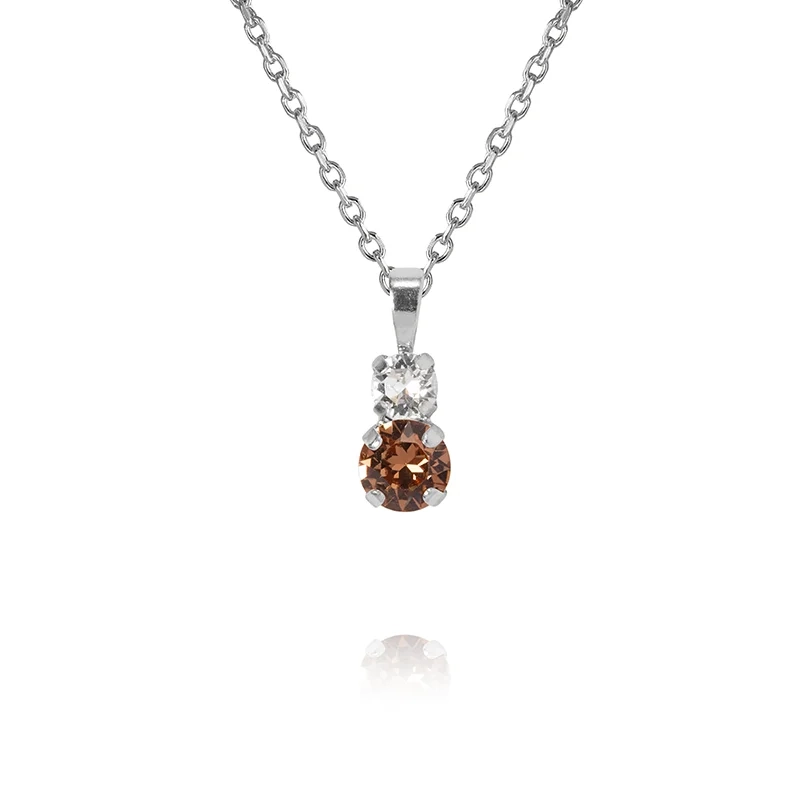Caroline Svedbom - Leah Necklace Rhodium Recreated Topaz Combo