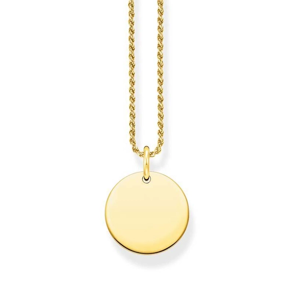 Halsband Tvinnad Kedja Bricka Guld - Thomas Sabo halsband - Snabb frakt & paketinslagning - Nordicspectra.se