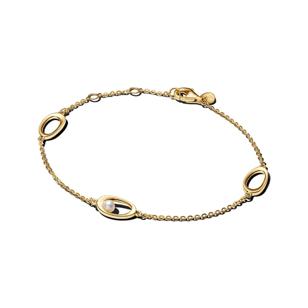 Armband mit organischen Formen aus Gold von Pandora
