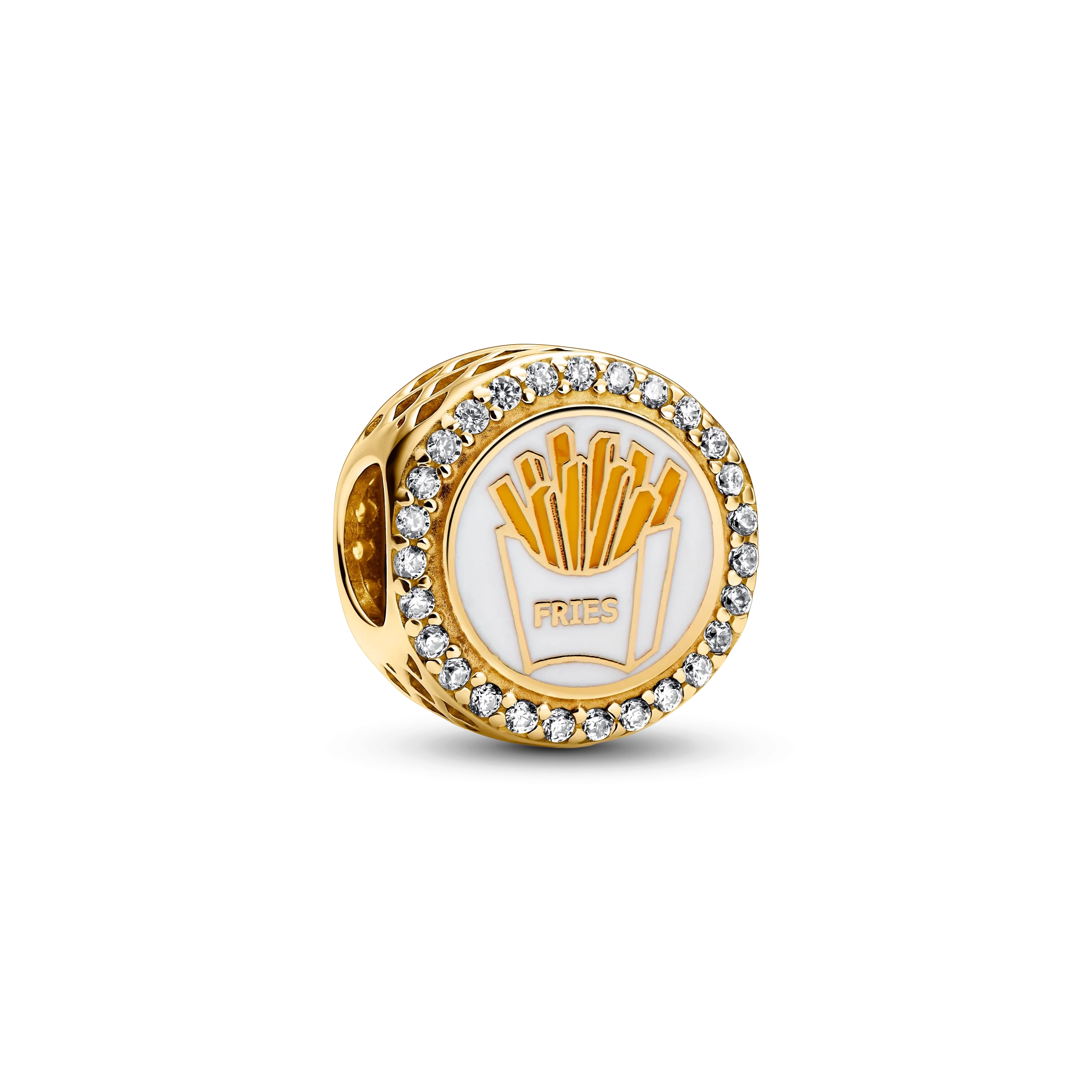 Pommes Frites Berlock Guld