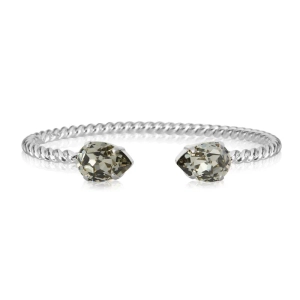 Mini Drop Bracelet Rhodium Black Diamond - Caroline Svedbom - Nopea toimitus ja lahjapakkaus