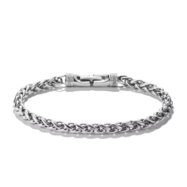 Rebel Venezia 5 mm armband i flätat stål med rena linjer