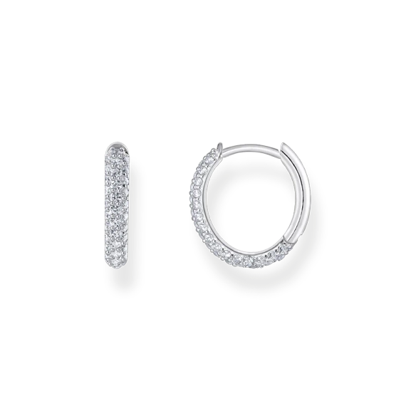 Creolen mit weißem Zirkonia-Pavé Silber - Thomas Sabo - Nordic Spectra