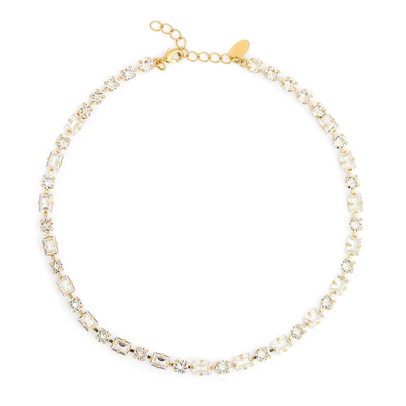 Caroline Svedbom - Diora Statement Necklace Gold Crystal