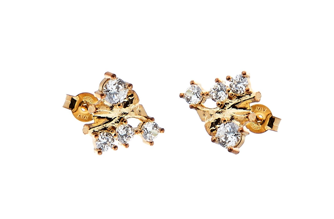 CU Jewellery - Two Kluster Ear Gold