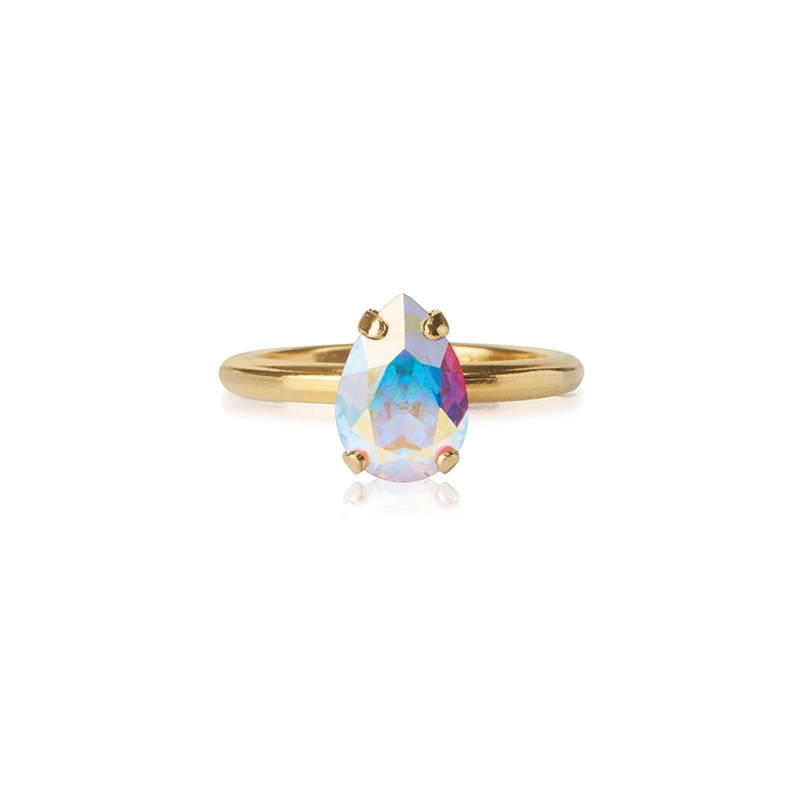 Caroline Svedbom - Petite Drop Ring Gold Aurore Boreale Ab