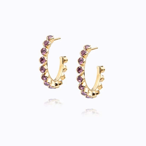Siri Loop Earrings Gold Light Amethyst - Caroline Svedbom - Snabb frakt & paketinslagning - Nordicspectra.se