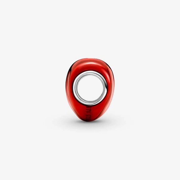 Rotes Metallic-Herz Charm von PANDORA, Schneller Versand - Nordicspectra.de