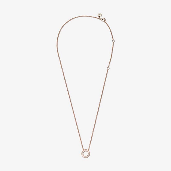 Halsband med Pandoras Logotyp Rosé - PANDORA - Snabb frakt & paketinslagning - Nordicspectra.se