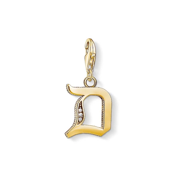 Charm-Anhänger Buchstabe D Gold von Thomas Sabo, Schneller Versand - Nordicspectra.de