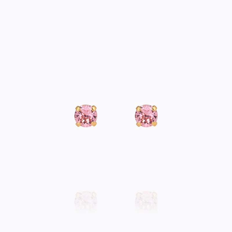 Caroline Svedbom – Mini Stud Earrings Gold Light Rose