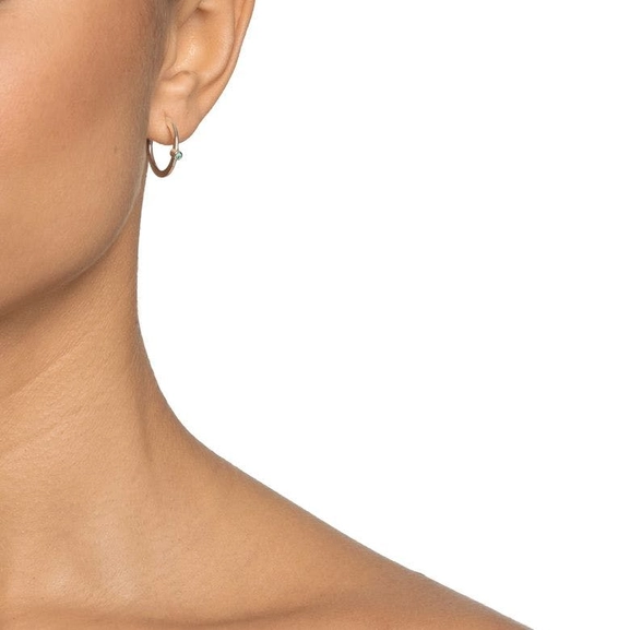 Micro Blink Hoops - Green Emerald - Efva Attling - Suuri valikoima & ilmainen lahjapaketointi - Nordicspectra.fi