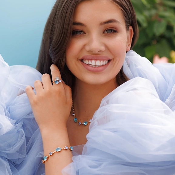 Colette Ring Rhodium Sea Breeze Combo - Caroline Svedbom - Snabb leverans - Nordic Spectra