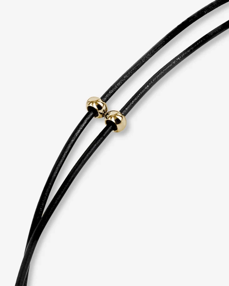 ANGELINA Leather 15 mm Guld - Astrid & Agnes - Nordic Spectra