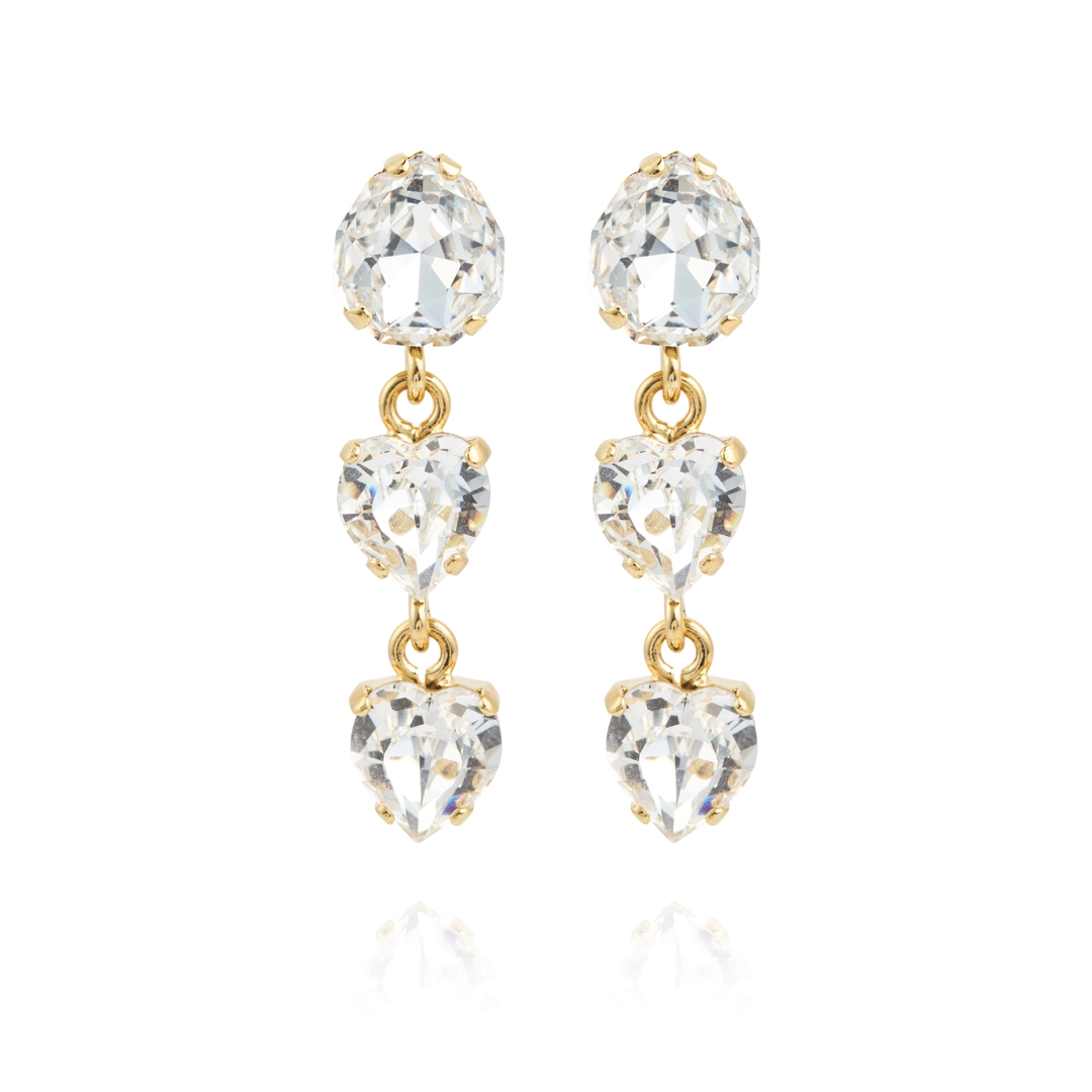Caroline Svedbom - Love Edit Earrings Gold Crystal