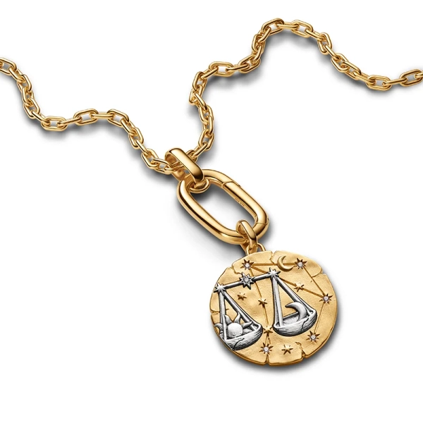 Vågen Medaljong från Pandora ME i silver och 14K guldplätering