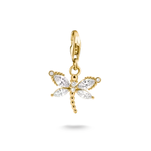Sparkling Dragonfly Charm Gold - Thomas Sabo - Suuri valikoima & ilmainen lahjapaketointi - Nordic Spectra