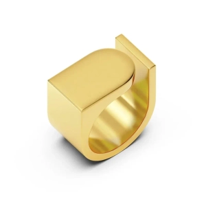 Elegant Insignia Ring i 14K guldpläterat stål från Edblad