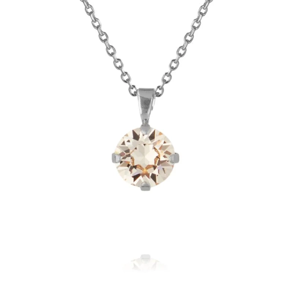 Elegant halsband med beige kristall