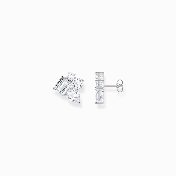 Stiftörhängen Med Fyra Glittrande Stenar - Thomas Sabo - Snabb leverans & paketinslagning - Nordic Spectra