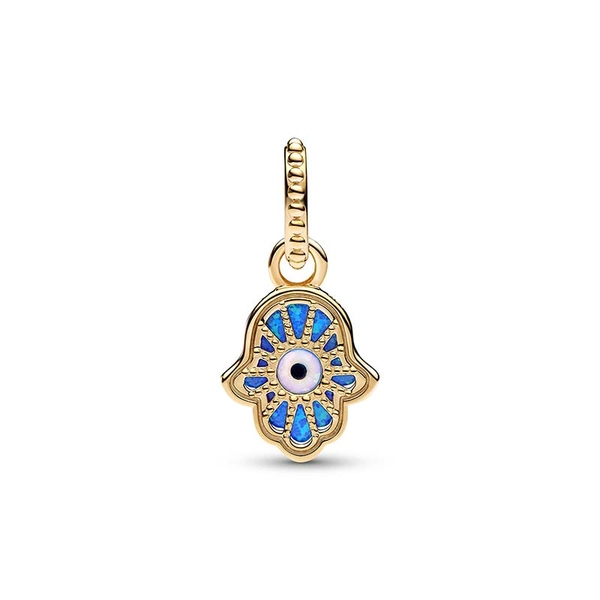 Hängberlock med Skimrande Blå Hamsa-hand - PANDORA - Snabb leverans & paketinslagning - Nordic Spectra