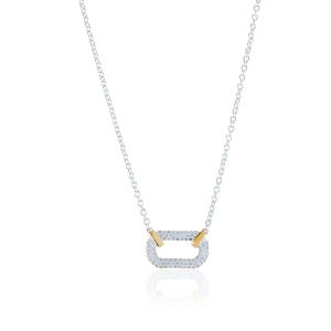 Healing Source Halsband i silver med 24K guldplätering och cubic zirconia-stenar