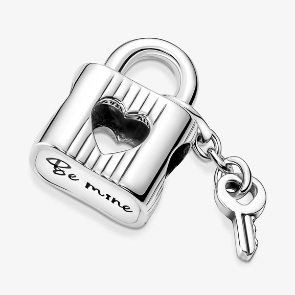 Vorhängeschloss & Herzschlüssel Charm von PANDORA, Schneller Versand - Nordicspectra.de
