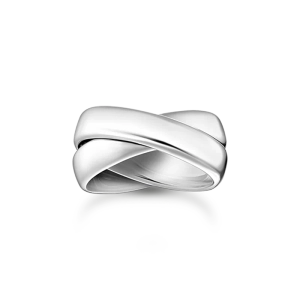 Duo Ring Wide Silver i återvunnet silver
