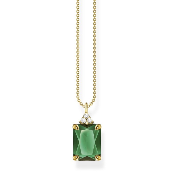 Halsband Grön Sten Guld - Thomas Sabo berlock - Snabb frakt & paketinslagning - Nordicspectra.se