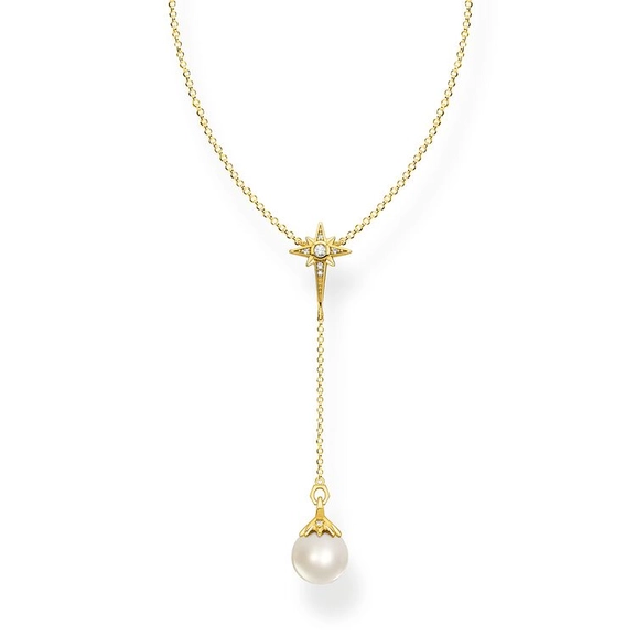 Halsband med Pärla & Stjärna Guld - Thomas Sabo halsband - Snabb frakt & paketinslagning - Nordicspectra.se