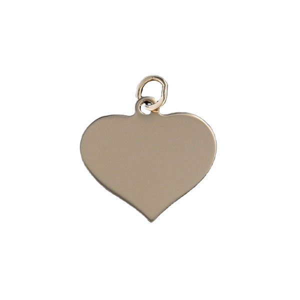 Gravyrsmycke med Gravyr Hjärta 19 mm 18K Guld - Nordic Spectra - Personliga smycken - Nordic Spectra