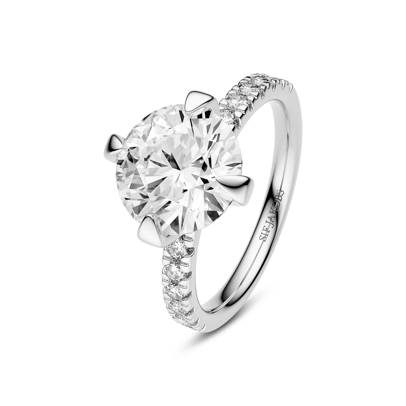 Venice Solitaire Altro Ring 14K Vitguld 3.40ct