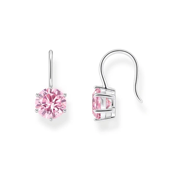 Krokörhängen med Rosa Glittrande Stenar - Thomas Sabo - Snabb leverans & paketinslagning - Nordic Spectra
