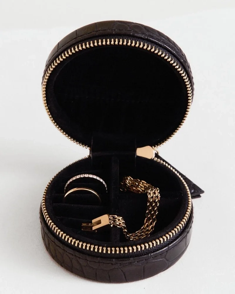 Jewellery Travel Case S Black Croco - Edblad - Snabb leverans - Gratis paketinslagning
