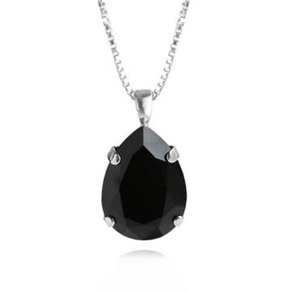 Classic Drop Necklace Rhodium Jet - Caroline Svedbom - Snabb frakt & paketinslagning - Nordicspectra.se