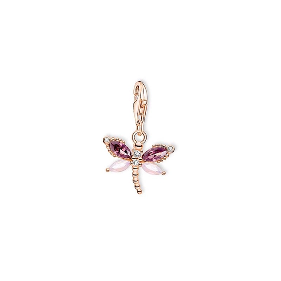 Liten Slända Rosé Berlock - Thomas Sabo berlock - Snabb frakt & paketinslagning - Nordicspectra.se