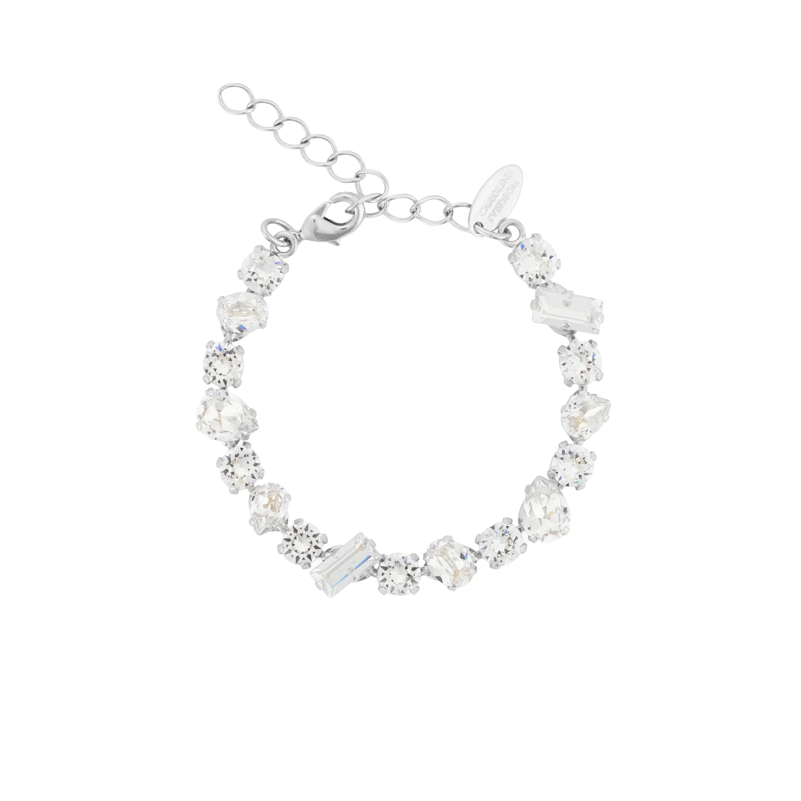 Caroline Svedbom - Noelle Statement Bracelet Rhodium Crystal