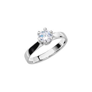 Donau 0.60 White Gold - Wedding & engagement rings - Schalins - Scandinavian design - Nordic Spectra