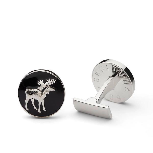 Manschettknappar Hunter The Moose Silver Svart - Skultuna - Snabb frakt & paketinslagning - Nordicspectra.se