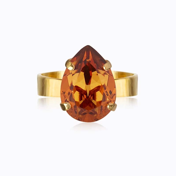 Mini Drop Ring Gold Light Amber - Caroline Svedbom - Nopea toimitus ja lahjapakkaus - Nordic Spectra