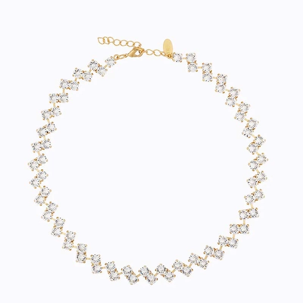 Fiona Necklace Gold Crystal - Caroline Svedbom - Snabb frakt & paketinslagning - Nordicspectra.se