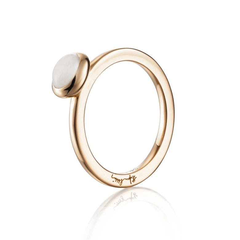 Efva Attling - Love Bead Ring Gold - Moonstone