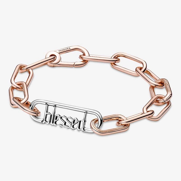 PANDORA ME Styling Blessed Word Link Rosé - PANDORA - Snabb frakt & paketinslagning - Nordicspectra.se