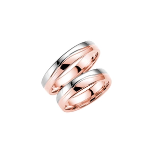 289-5 Rose Gold/White Gold - Wedding & engagement rings - Schalins - Scandinavian design - Nordic Spectra