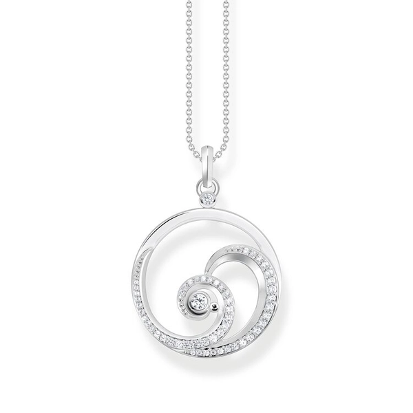 Kette Welle Mit Weißen Steinen von Thomas Sabo, Schneller Versand - Nordicspectra.de