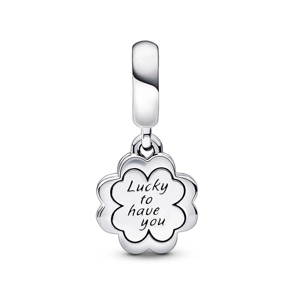 Vierblättriges Kleeblatt Freundschaft Doppelter Charm-Anhänger von PANDORA, Schneller Versand - Nordicspectra.de