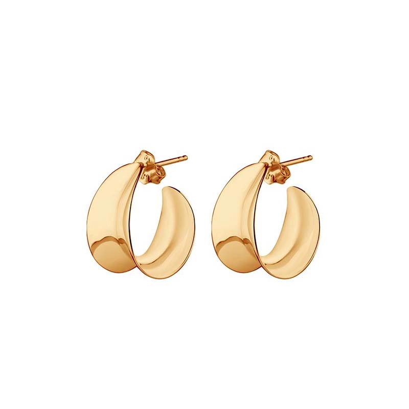 Drakenberg Sjölin - Wave Small Hoops Gold