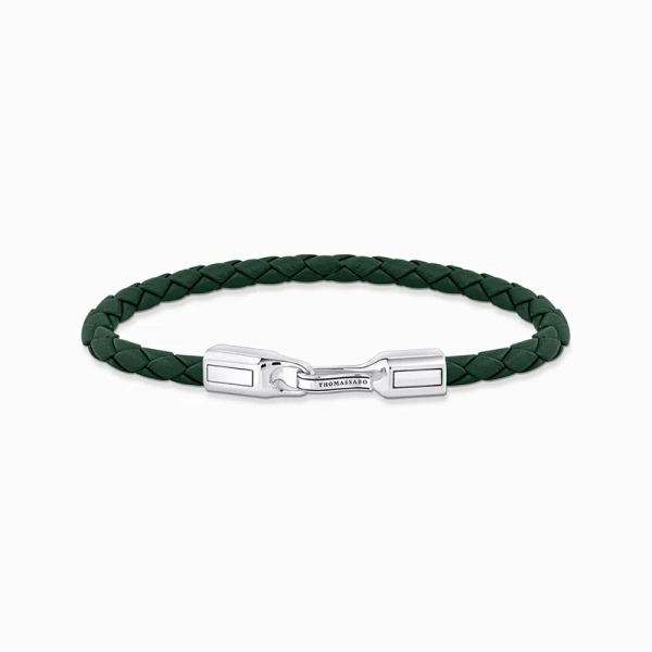 Läderarmband Grönt & Silver - Thomas Sabo - Snabb leverans & paketinslagning - Nordic Spectra